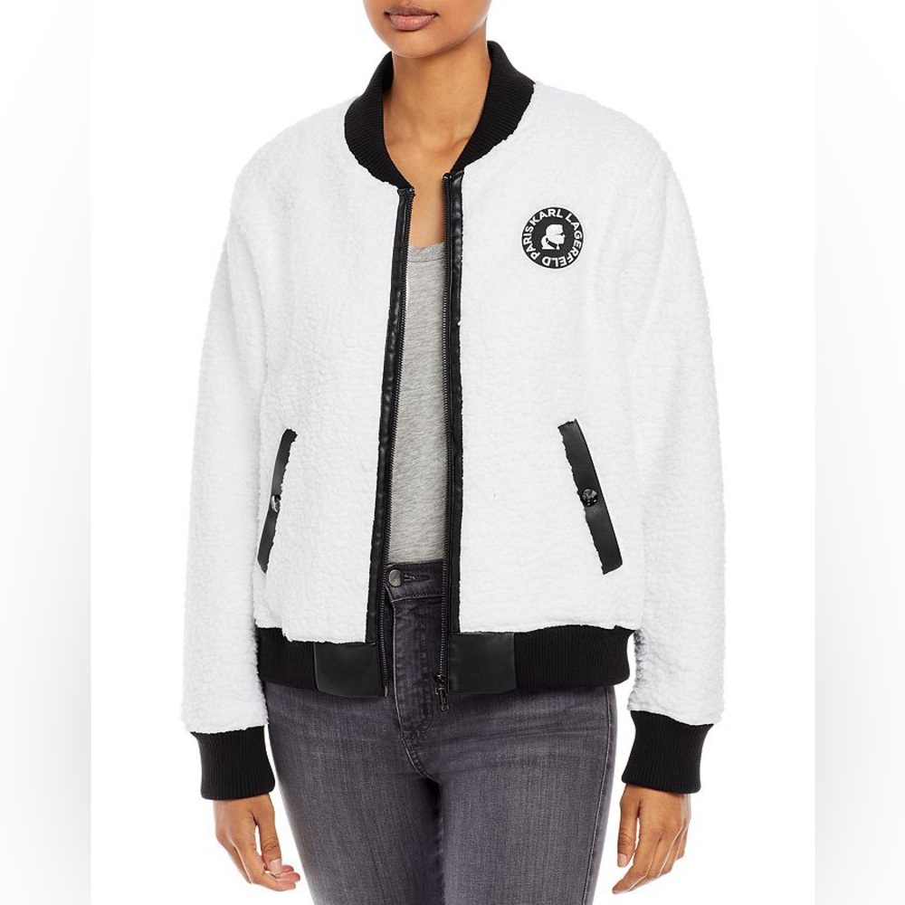 KARL LAGERFELD PARIS
Sherpa Bomber Jacket